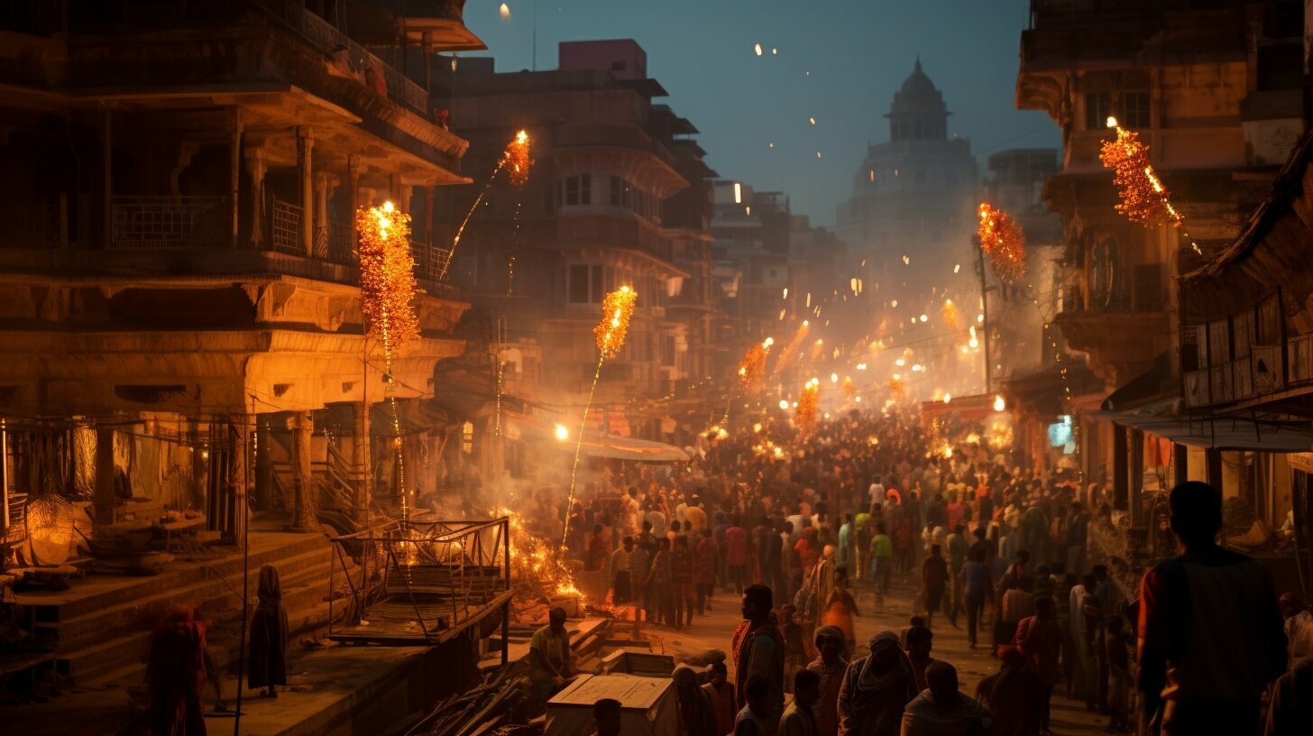 Diwali celebrations in Varanasi
