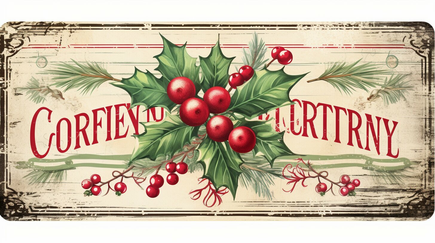 Christmas sign with beautiful typography