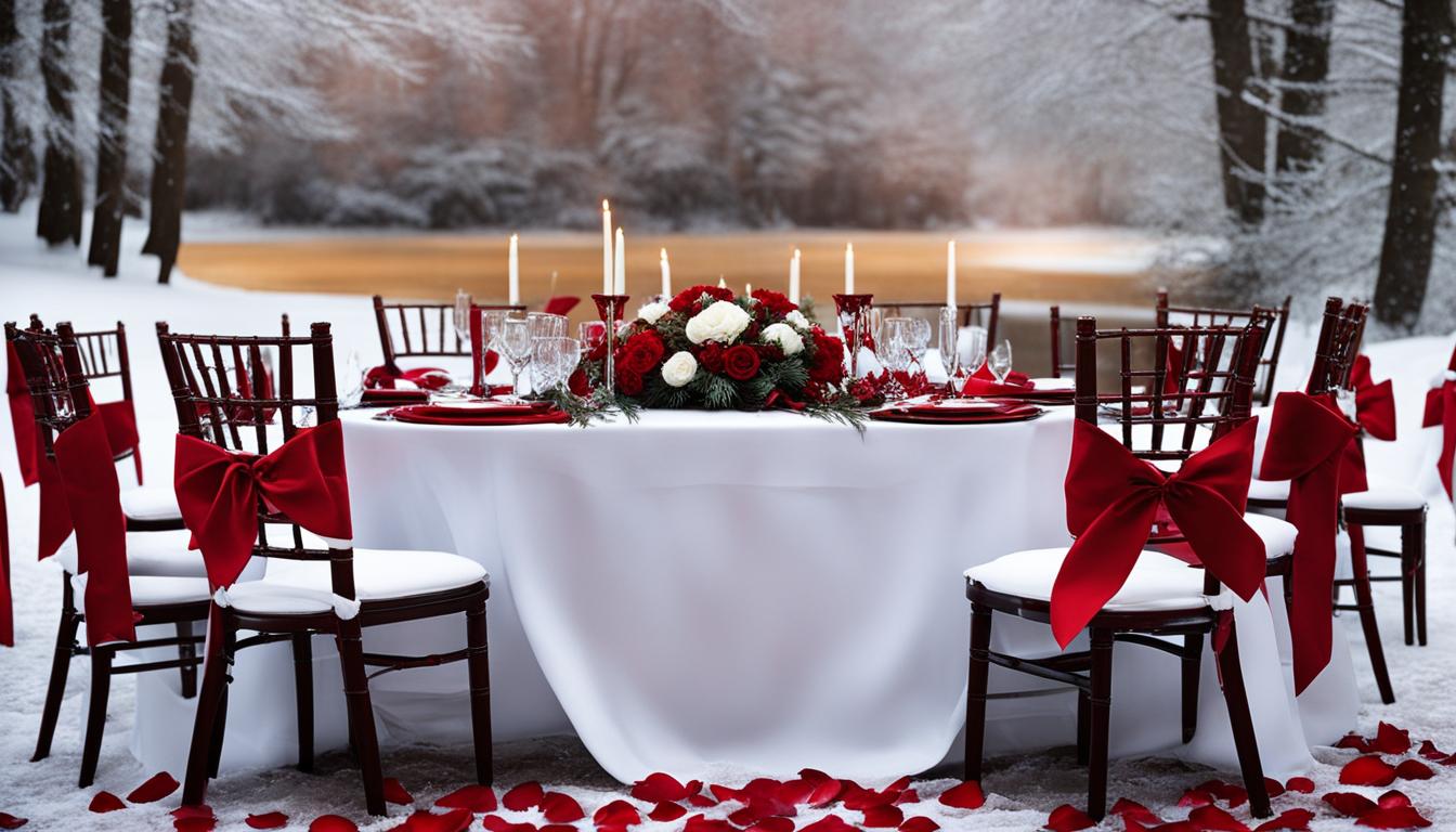 red wedding decor