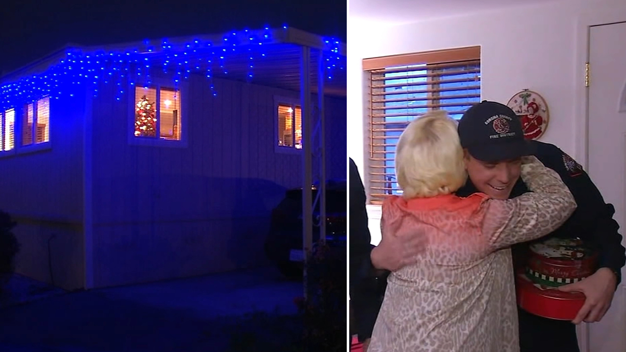 Sonoma Co. fire crew lights up woman’s home for holidays after her son falls of ladder