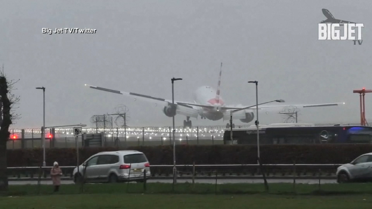 American Airlines flight from LAX to London makes wild landing at Heathrow Airport