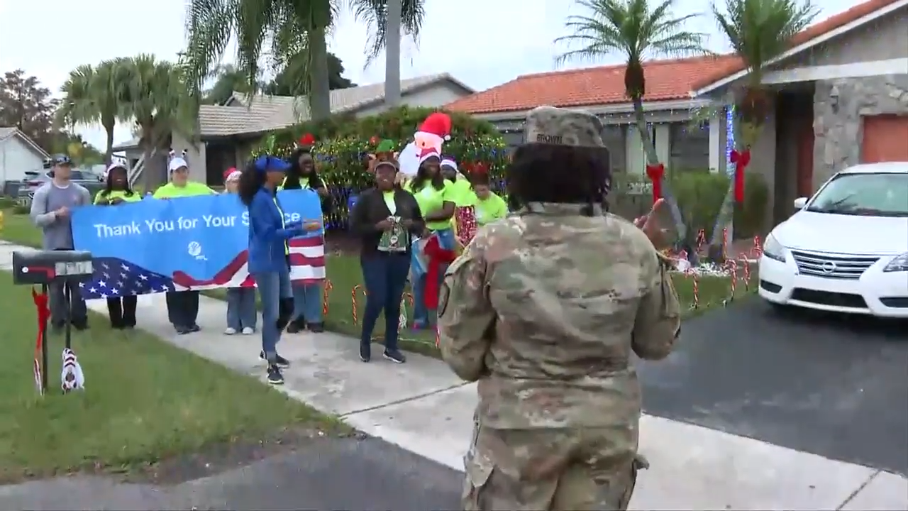 FPL surprises army veteran with Christmas home decorations – WSVN 7News | Miami News, Weather, Sports | Fort Lauderdale