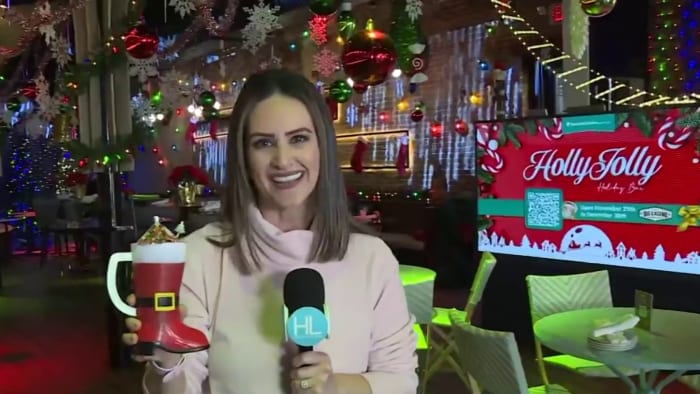 Inside the new Holly Jolly Holiday bar with plenty of festive cocktails and entertainment