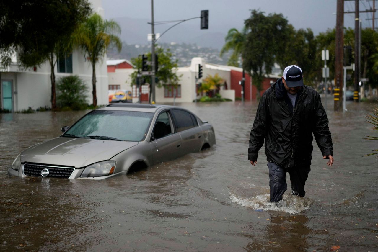 Pacific storm that unleashed flooding barreling down on southeastern California