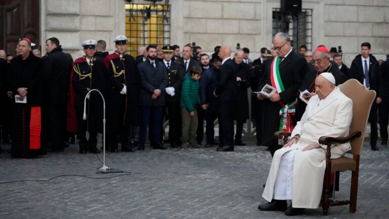 Pope Francis makes his first public appearances since illness