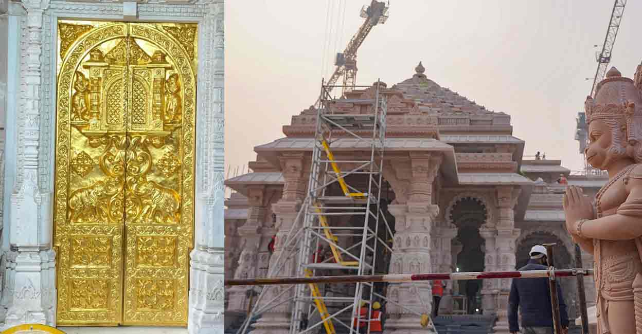 Ayodhya prep: Ram temple gets first ‘gold’ door; schools, liquor shops to be closed on Jan 22