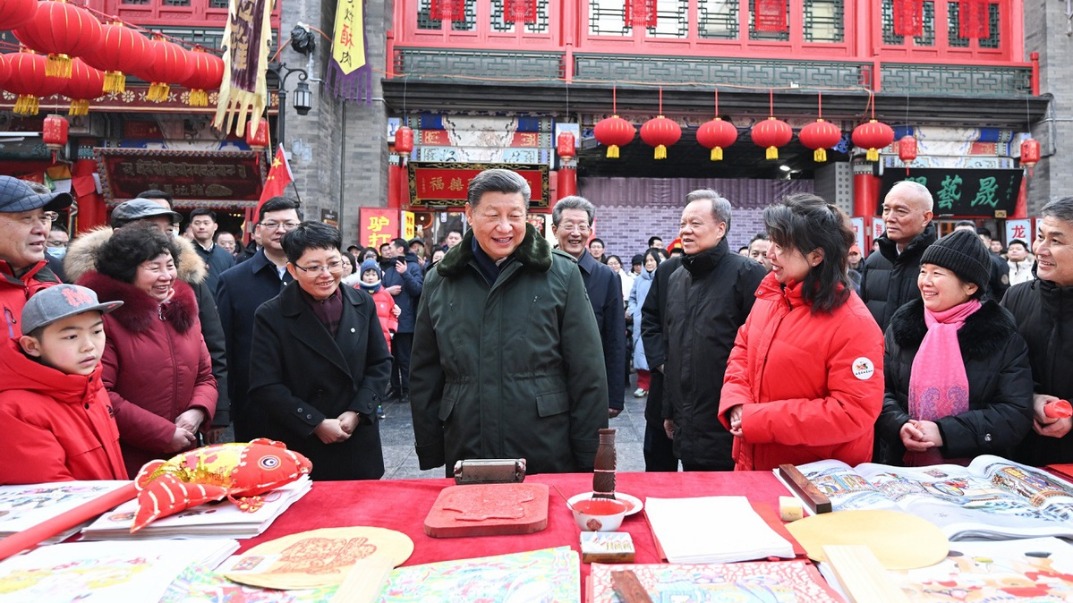 Xi Focus: Embracing festive customs with the people ahead of Spring Festival