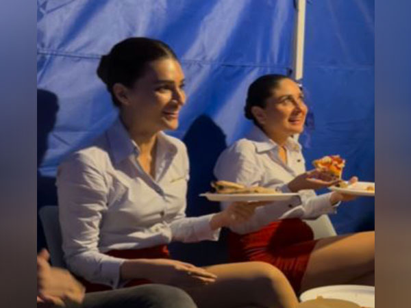 Rhea Kapoor drops video of Kareena and Kriti’s pizza party on ‘Crew’ set