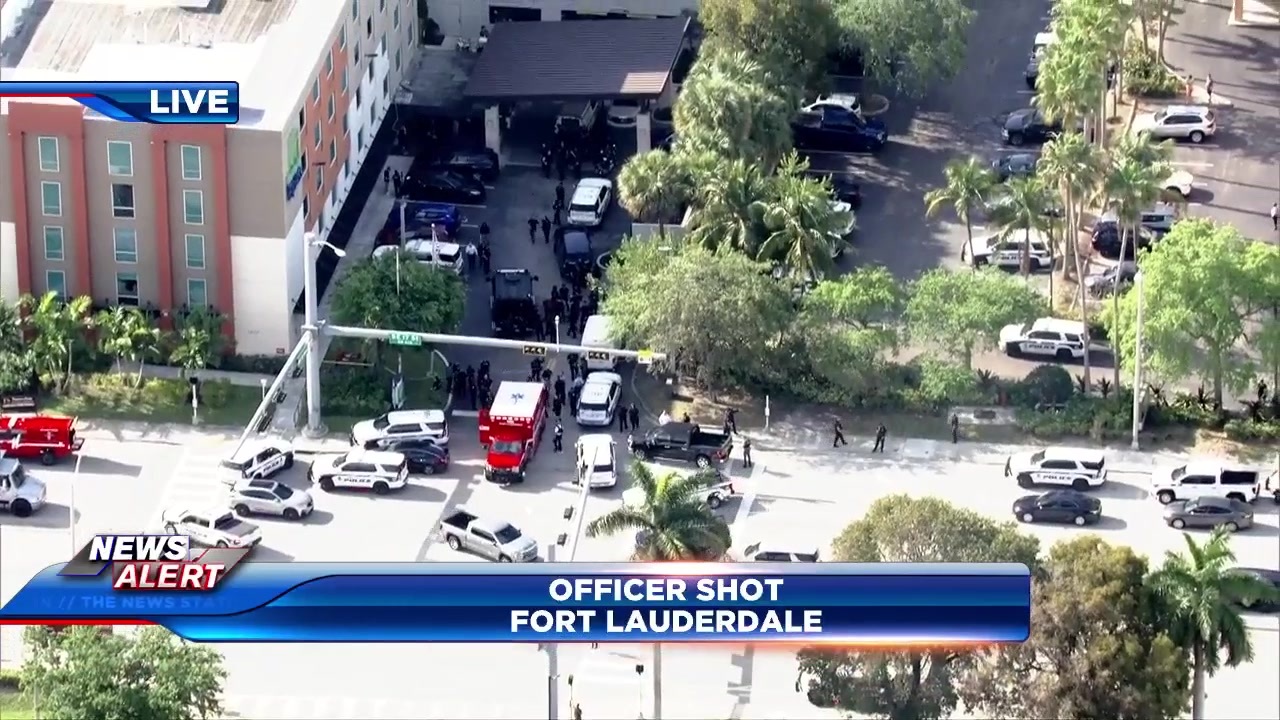 Suspect dead after police-involved shooting at Fort Lauderdale hotel; officer shot to make full recovery – WSVN 7News | Miami News, Weather, Sports | Fort Lauderdale