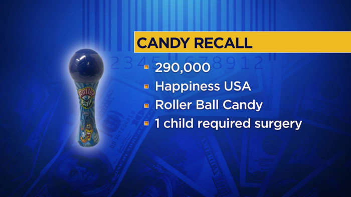 Candy recalled for choking danger; Starbucks mugs recalled after severe burns reported